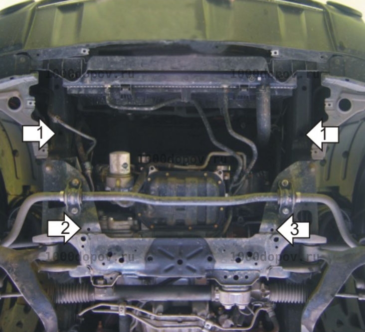 Защита Motodor 08001 Infiniti FX 45 2002-2008 (Картер, Кпп) — рисунок 3