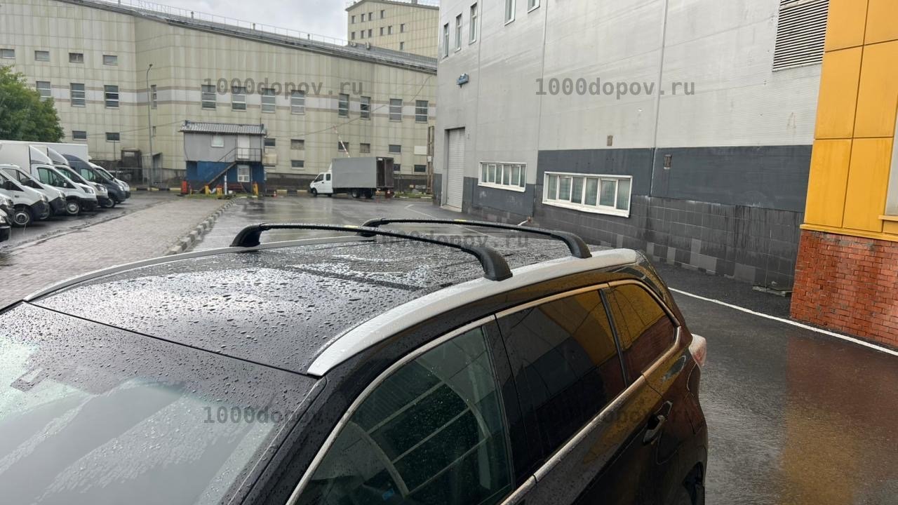 Багажник на рейлинги Toyota Highlander (XU50) 2013-2020 черный — рисунок 1