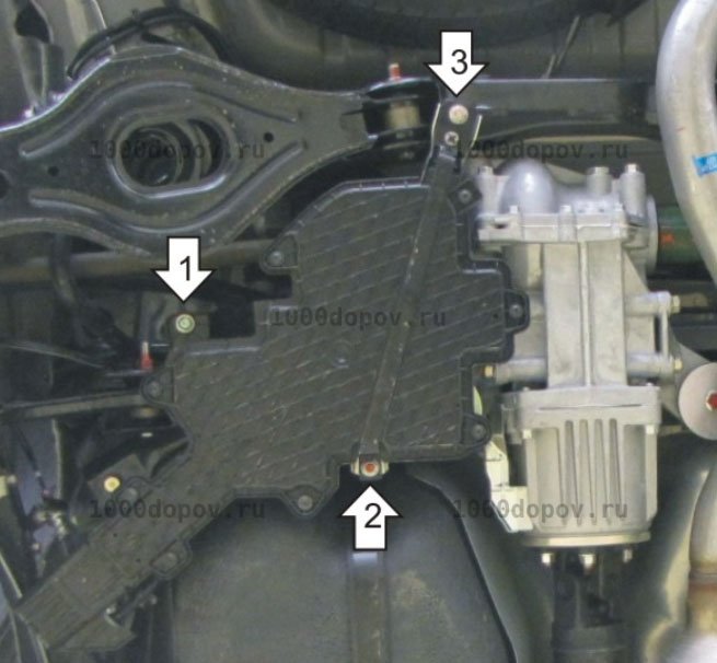 Защита Motodor 01615 Peugeot 4007 2007-2012 (Топл.фильтр) — рисунок 2