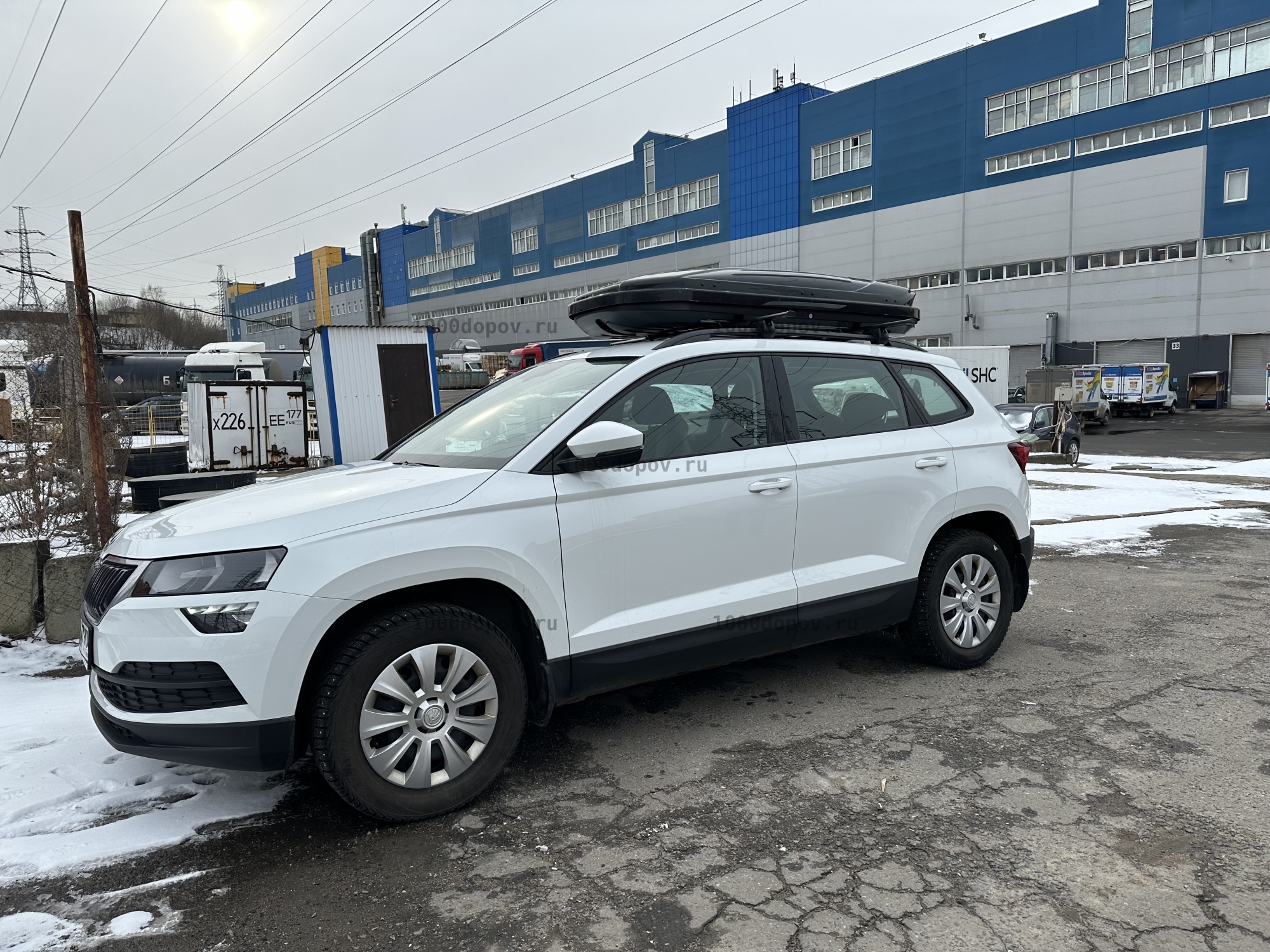 Автобокс на крышу (800 л.) двусторонний черный 195/85/35 — рисунок 12