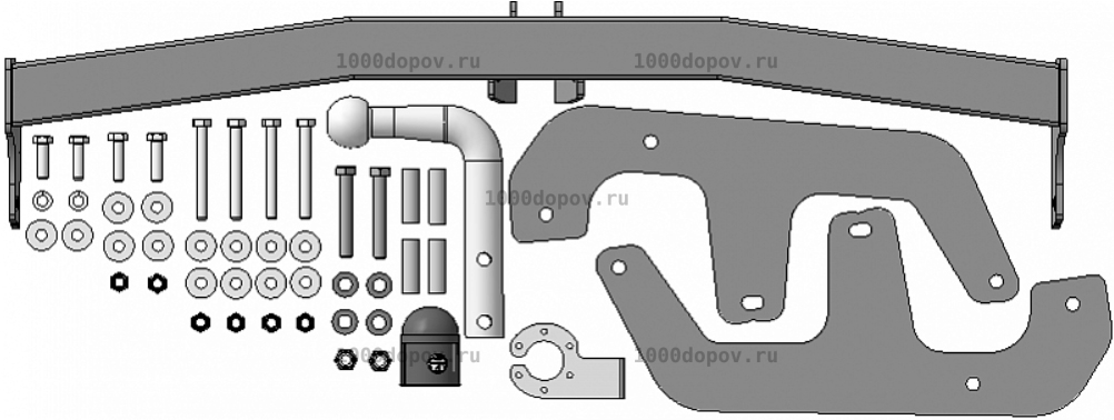 Фаркоп АвстоСтандарт R103A Renault Sandero 2009-2014 (оцинк. шар) — рисунок 4
