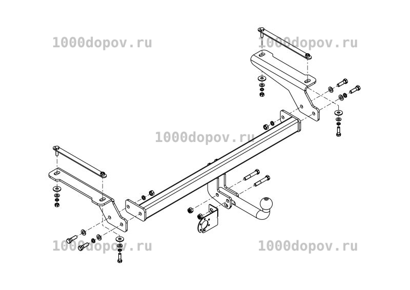 Фаркоп Avtos HV 03  для HAVAL F7, F7X с 2019-2024 — рисунок 2