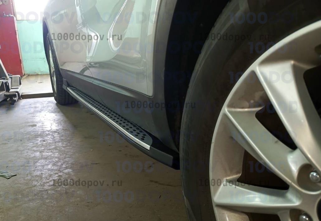 Пороги подножки на Kia Sorento Prime 2014-2020 (стиль BMW) — рисунок 13