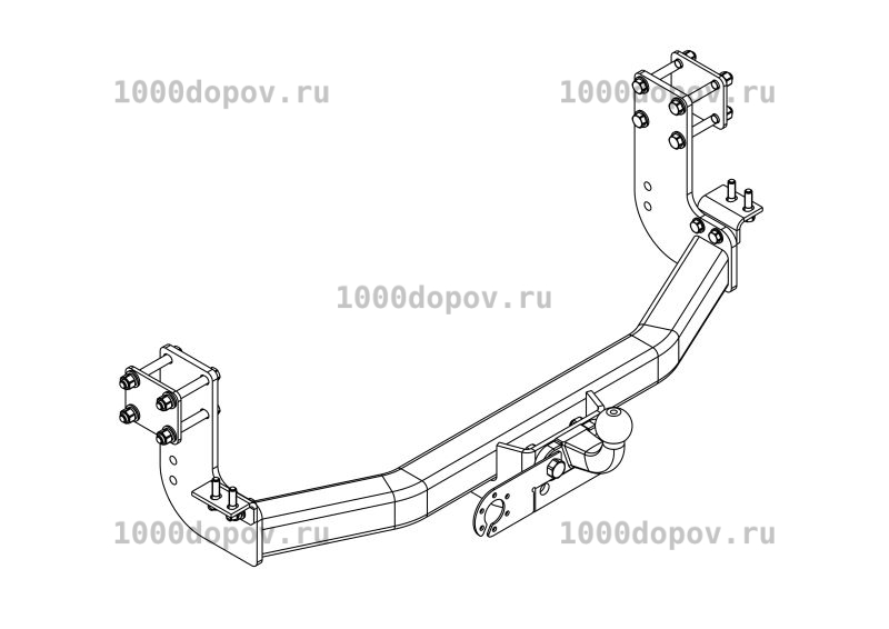 Фаркоп Avtos MB 09 Mercedes Sprinter 1995-2006 кроме L1 — рисунок 2