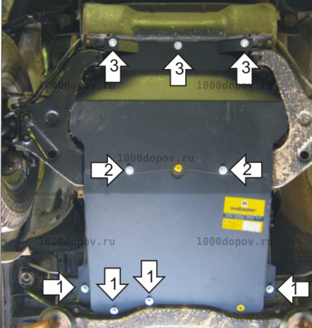Защита Motodor 11317 Mitsubishi L 200 2004-2006  (Картер, КПП) — рисунок 4