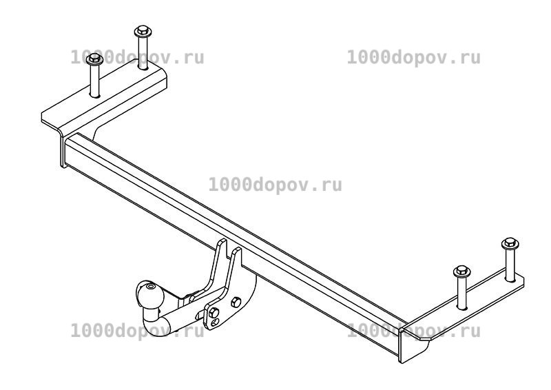Фаркоп Avtos CN 01 Citroen C4 седан 2013-н.в. — рисунок 4