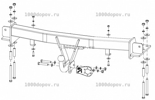 Фаркоп Baltex 29276712 SsangYong Kyron 2005-н.в. — рисунок 2