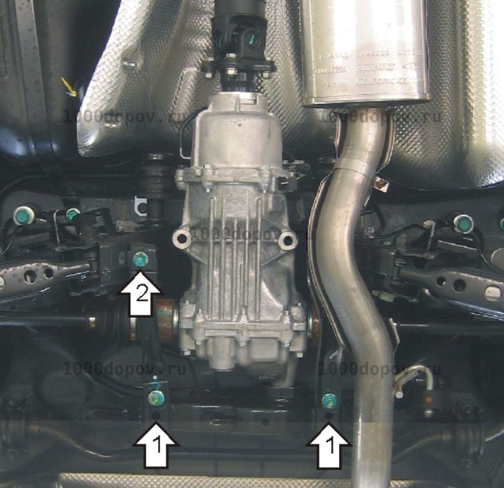 Защита Motodor 11405 на Nissan X-Trail 2007-2022 (Задний дифференциал) — рисунок 3