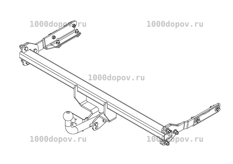 Фаркоп Avtos NS 26 Nissan Juke 2WD 2010-2014/2014-н.в. — рисунок 3