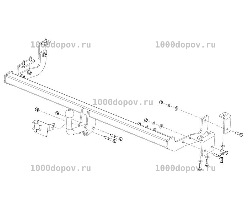 Фаркоп Avtos RN 08 Renault Kangoo 2 03/2008-н.в. — рисунок 3
