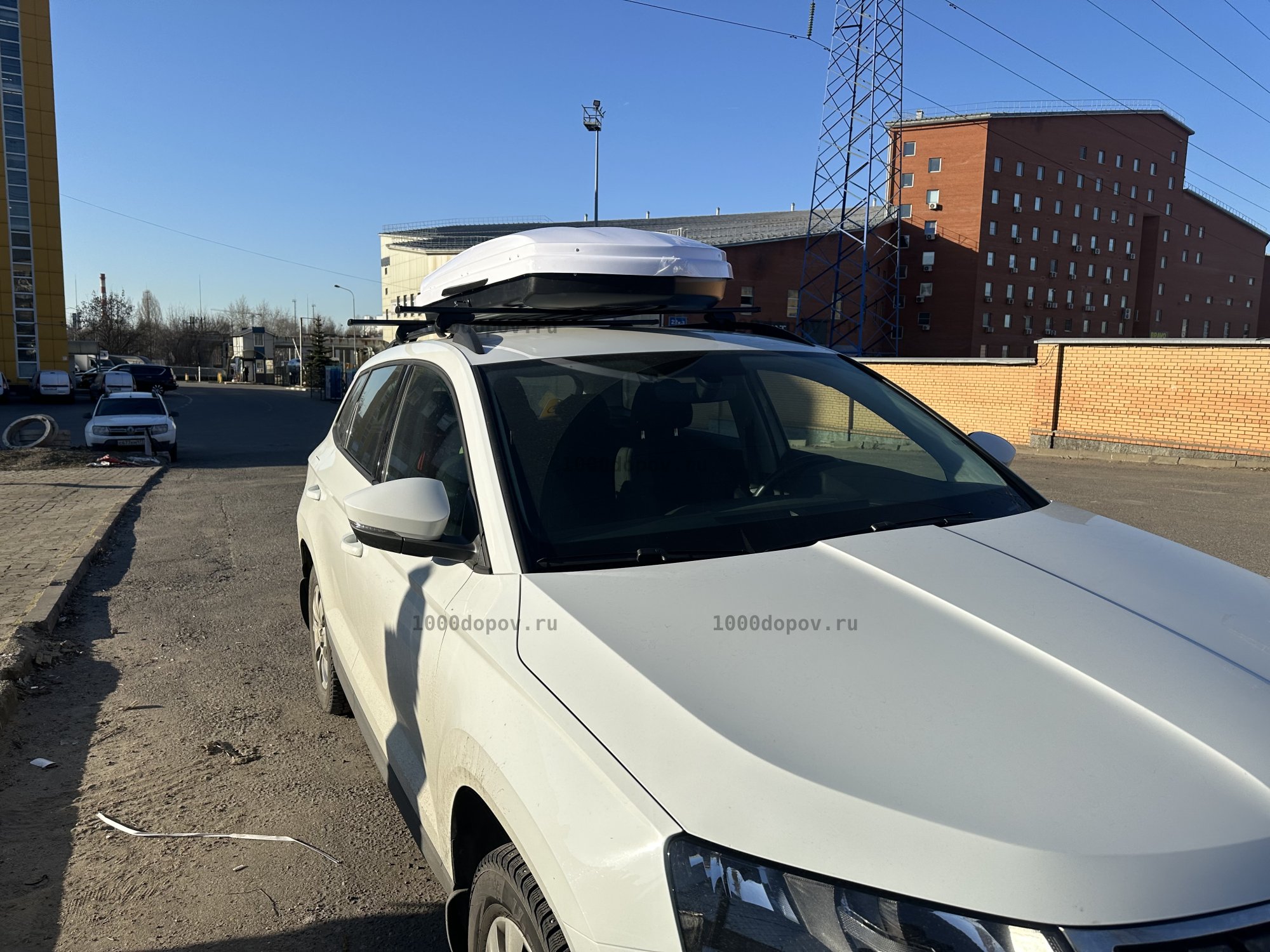 Автобокс на крышу (550 л.) двусторонний белый 175/80/30 — рисунок 7