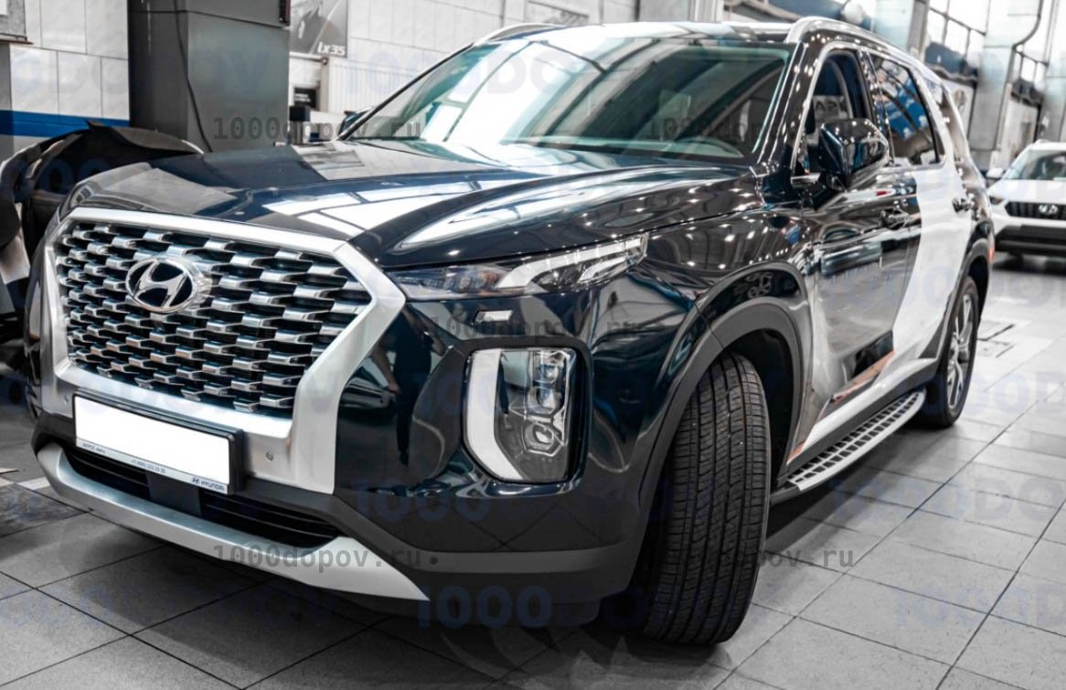 Пороги подножки на Hyundai Palisade 2018-2025 — рисунок 21