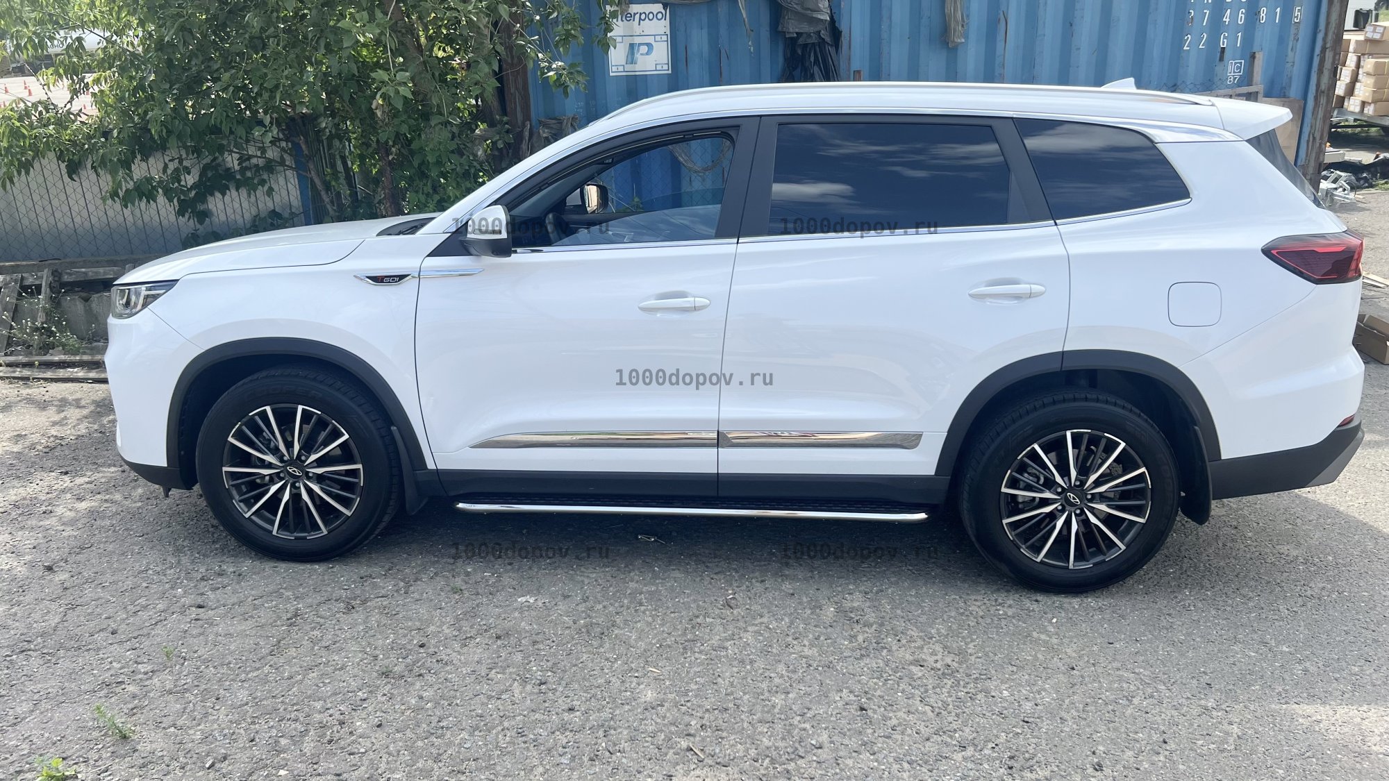 Пороги подножки на Chery Tiggo 8 / 8 pro / 8 pro max 2019-н.в. в стиле Gac — рисунок 3