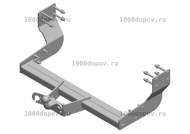 Фаркоп Avtos MB 04 Mercedes Sprinter 04/2006-н.в. (одинар колеса, со ступенькой) 3,665-4,325 — рисунок 1