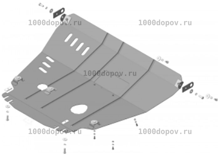 Защита Motodor 00738 Ford Escape 2001-2007 (Картер, Кпп) — рисунок 2