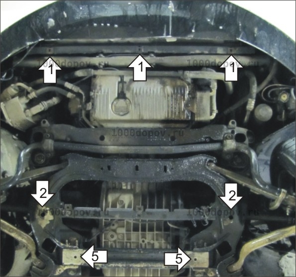 Защита Motodor 00134 Audi A8 2005-2009 (Картер, Кпп) — рисунок 2
