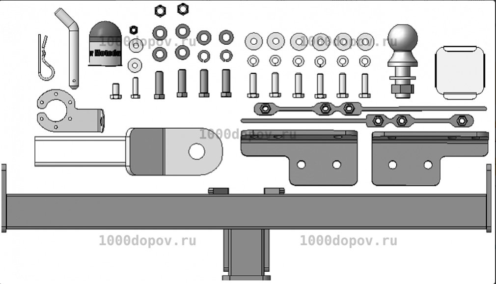 Фаркоп Motodor 99013-E для OMODA C5 2022-н.в.(оцинк. шар) — рисунок 8