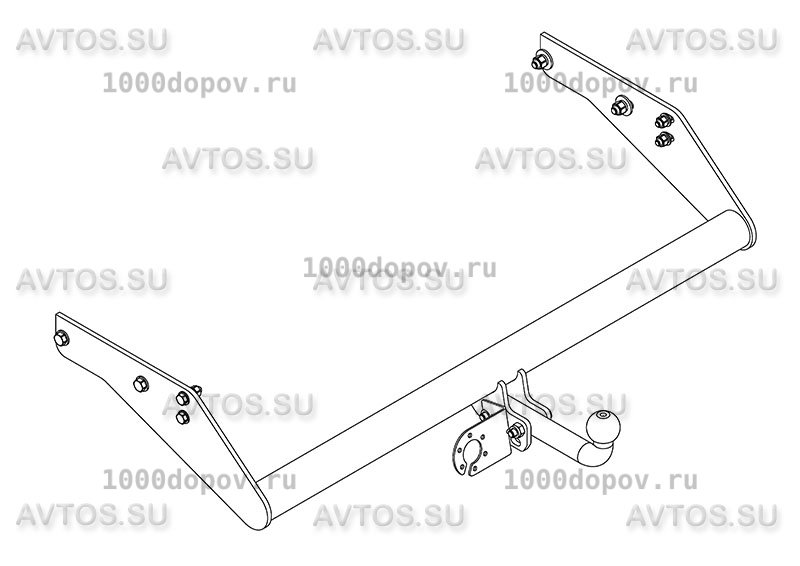 Фаркоп Avtos UAZ-09 УАЗ Профи 2017- н.в. — рисунок 2