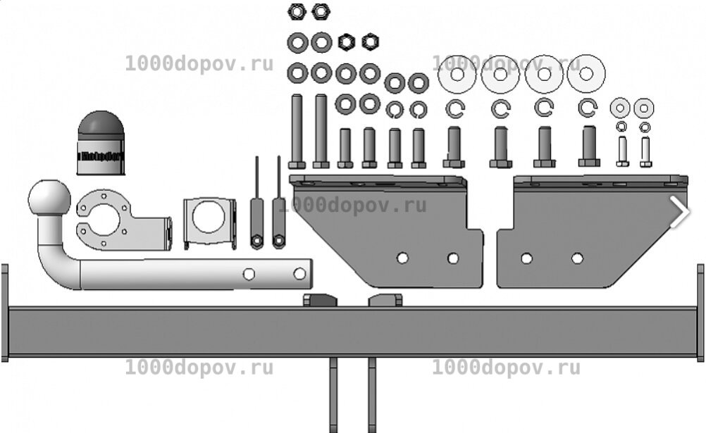 Фаркоп Motodor 93107-A HAVAL Jolion 2021-н.в. (оцинк. Шар) — рисунок 7