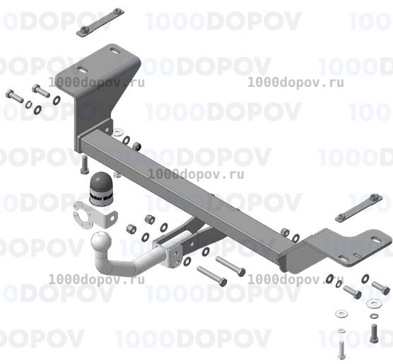 Фаркоп Motodor 98301-A Москвич 3 2022-н.в. (оцинк. шар) — рисунок 1
