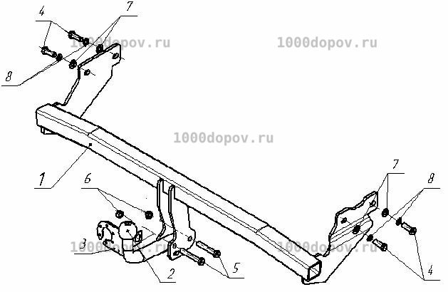 Фаркоп Avtos KI 20 KIA Picanto 2003-2011 — рисунок 2