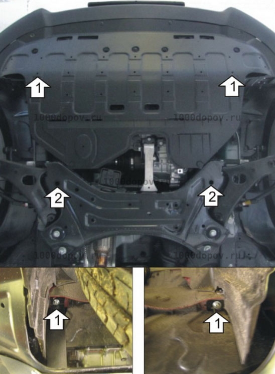 Защита Motodor 70904 KIA Sportage 2010-2016 (Картер, Кпп) — рисунок 3