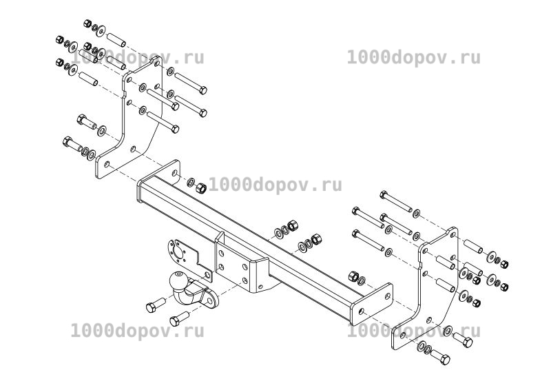 Фаркоп Avtos FD 35 Ford Transit (шасси) 2014-н.в. — рисунок 2