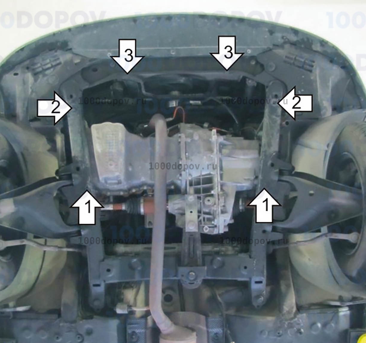 Защита Motodor 71706 на Nissan Almera 2012-2019 (Картер, Кпп) — рисунок 3