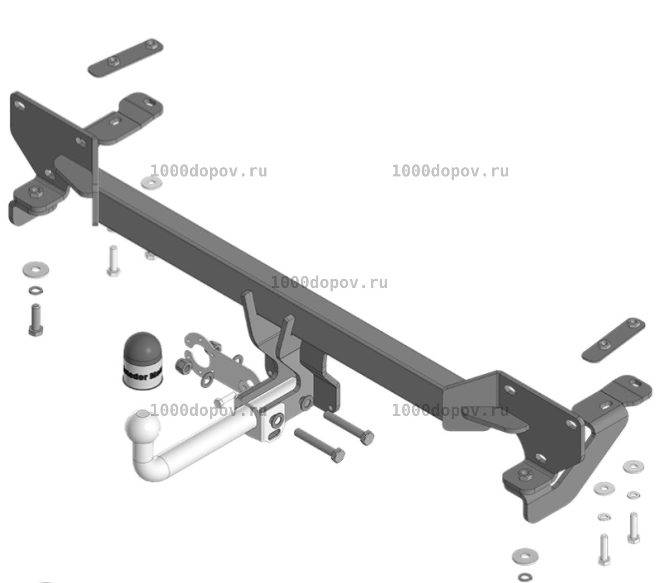 Фаркоп Motodor 97807-A GAC GS4 2024 - н.в (с оцинк. шаром) — рисунок 1