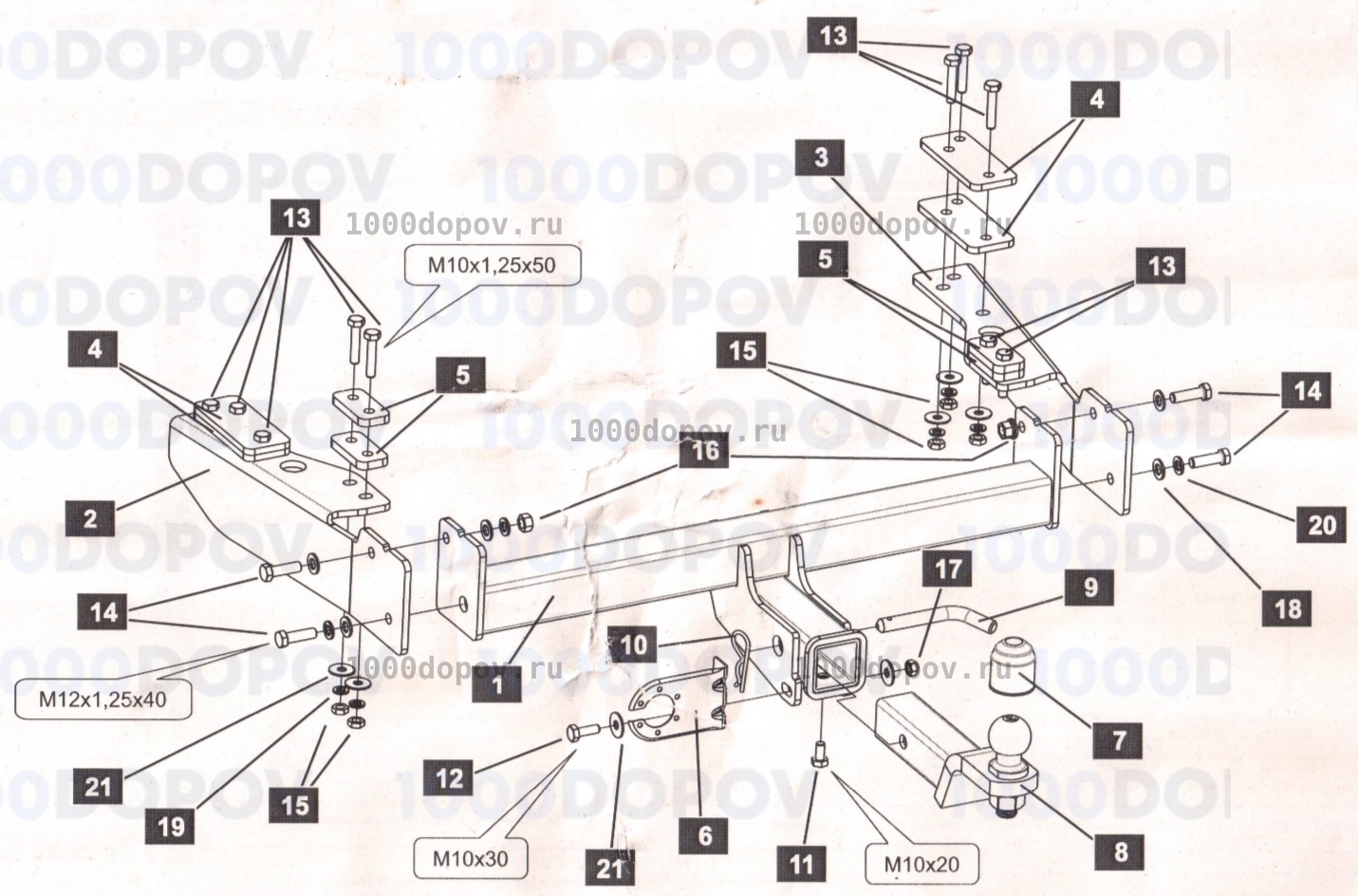 Фаркоп Sheriff 5802.32 Gaz Газ Соболь NN 2023-н.в — рисунок 1
