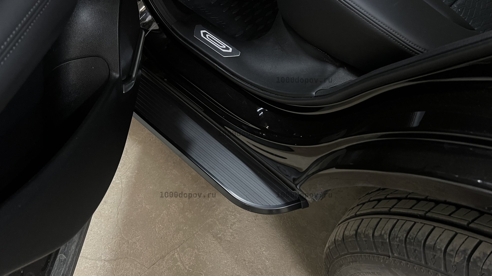 Пороги подножки Haval F7 2019-2024 блэкаут — рисунок 4