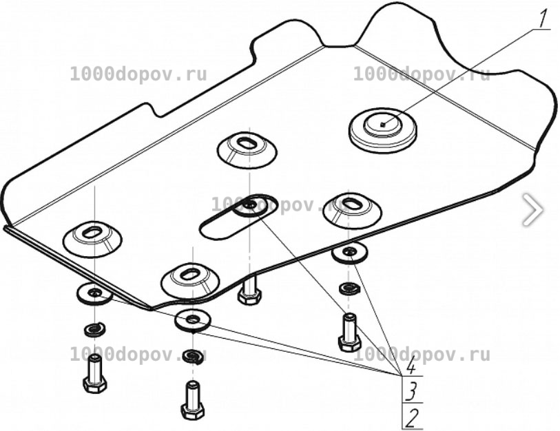 Защита Motodor 02569 Toyota RAV 4 2005-2019 (Зад.дифференциал) — рисунок 3