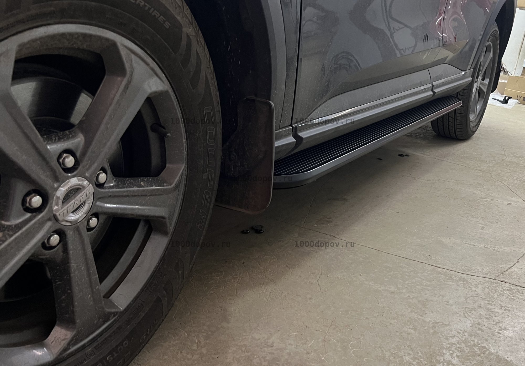 Пороги подножки Haval F7 2019-2024 блэкаут — рисунок 9