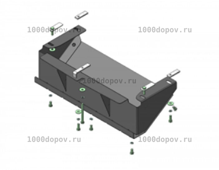 Защита Motodor 16506 UAZ Pickup 2009-н.в. (Рулевых тяг) — рисунок 1