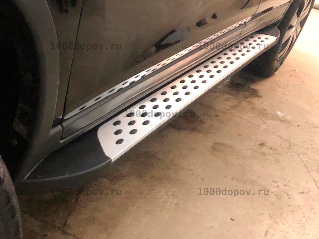 Пороги подножки на Nissan X-Trail T32 2014-н.в. (в стиле BMW) — рисунок 2