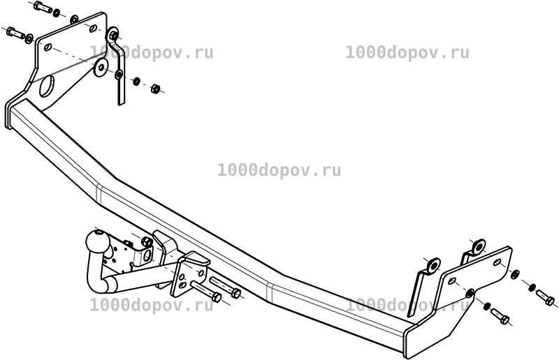 Фаркоп Avtos FD 14 Ford Focus универсал 1998-2005 — рисунок 7