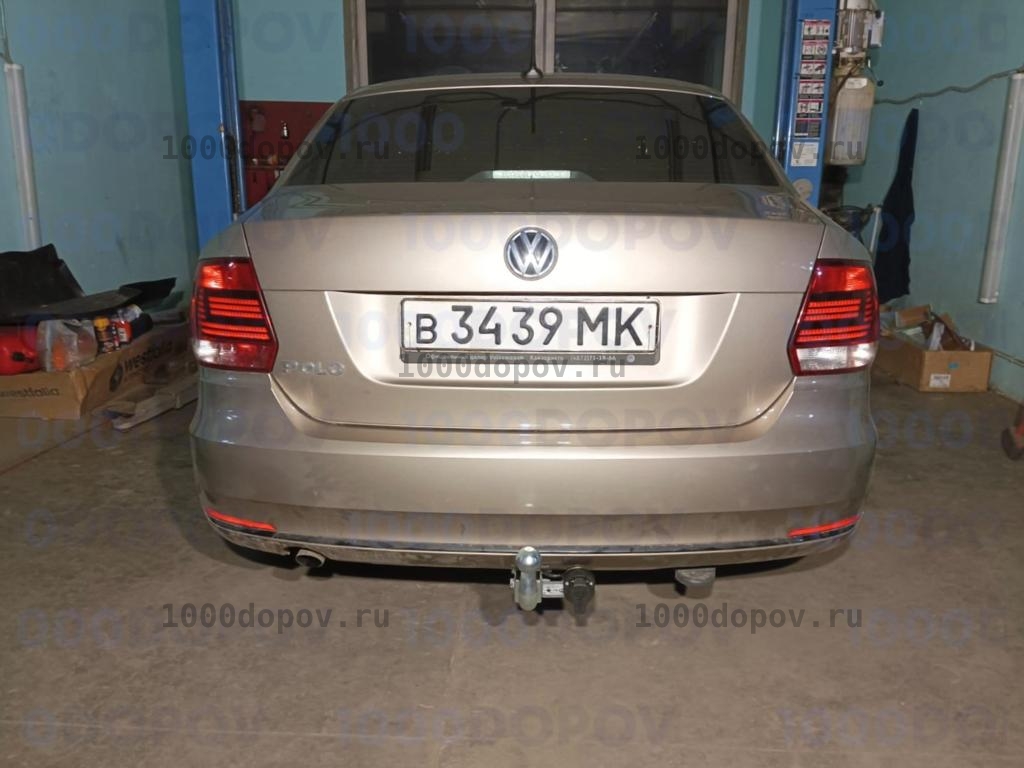 Фаркоп Motodor 92702-A Volkswagen Polo Sedan 2010-н.в. (оцинк. шар) — рисунок 4
