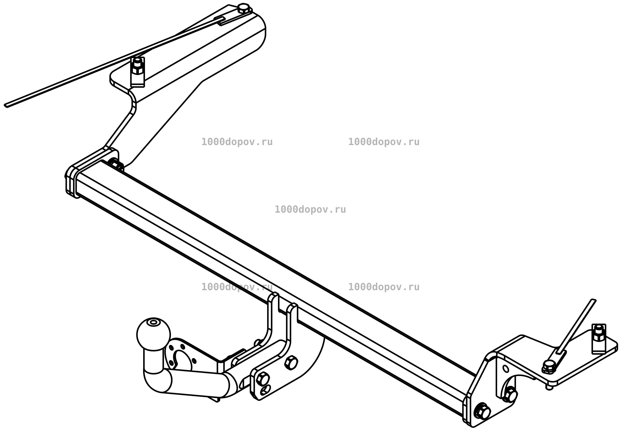 Фаркоп AvtoS JC 03 Jac JS4 2021-н.в. — рисунок 4