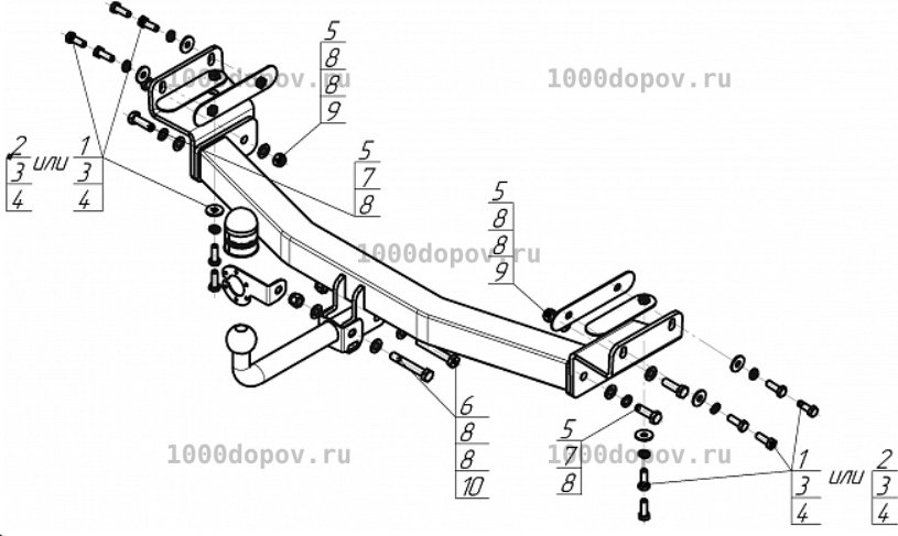 Фаркоп Motodor 90919-A Kia Sportage 2022-н.в. (Оцинк.) — рисунок 1